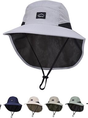 NWT Kids Sun Protection Sun Hat with Neck Flap - UPF 50+